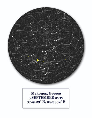 Personalized Star Map gift - made in New Zealand. - Howick frames and gallery