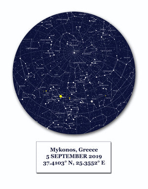 Personalized Star Map gift - made in New Zealand. - Howick frames and gallery